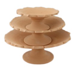  تصویر کد ۳۲۸ شیرینی خوری تک پایه  لب کمانی سایز سه